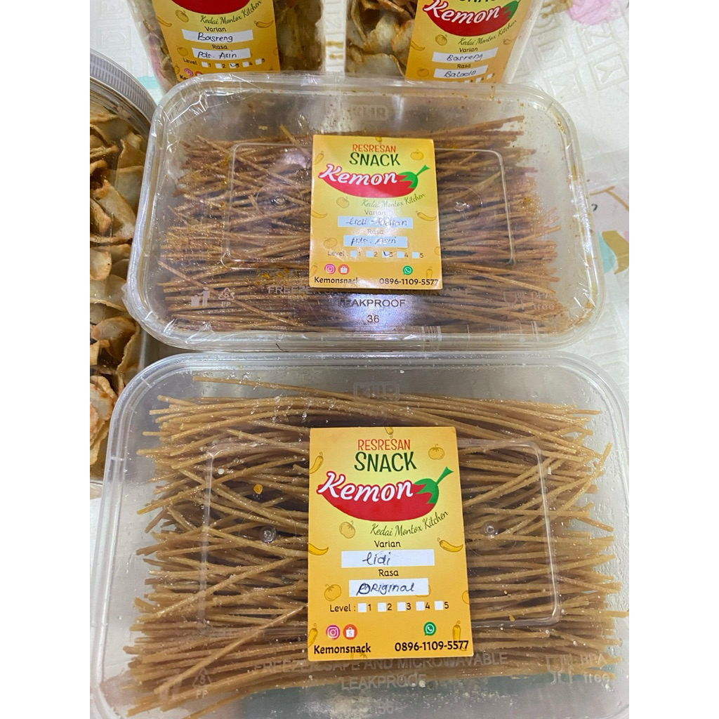 

Mie lidi kriuk kemon snack