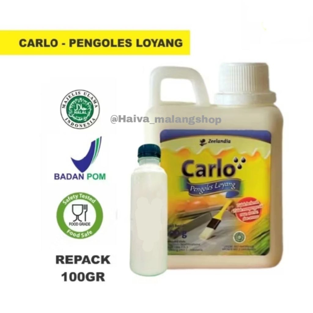 

Carlo Pengoles Loyang Kemasan Repack 100gr/ OLES LOYANG ANTI LENGKET