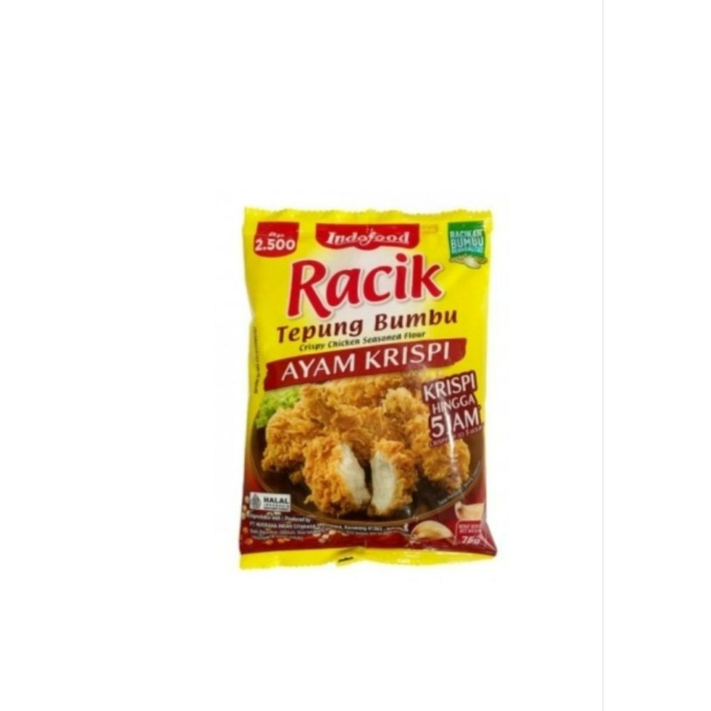 

Indofood racik tepung bumbu ayam krispi pack 210 gr