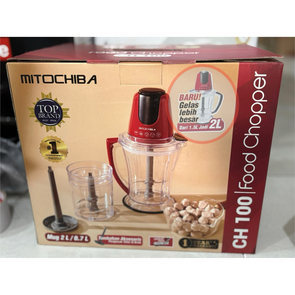 Food  Chopper MITOCHIBA CH100 RED 2 LTR TERBARU