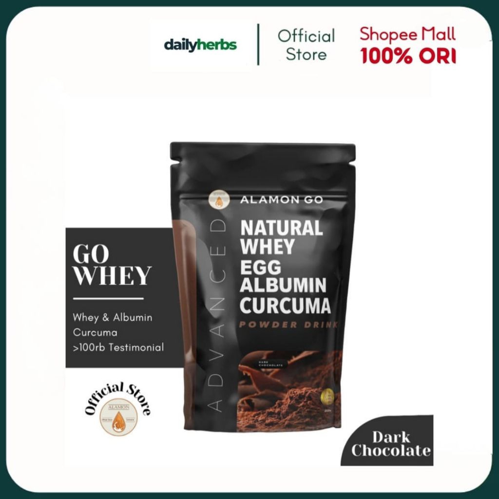 

ALAMON GO Susu Penambah Berat Badan dan Nafsu Makan - Natural Whey, Egg Albumin, Curcuma