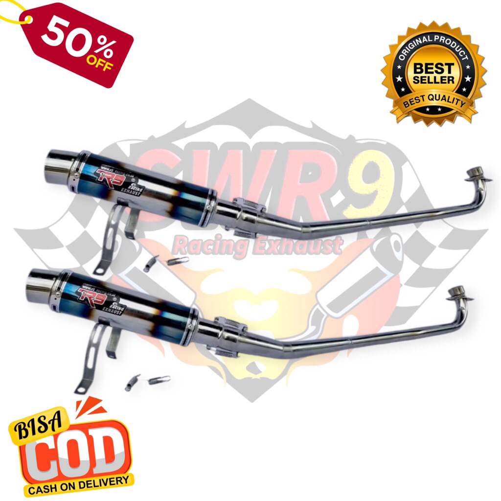 Knalpot Racing R9 Exhaust Motor Supra X 125, Supra Fit, Supra lama, Revo Abosulute, Karisma, Blade, 