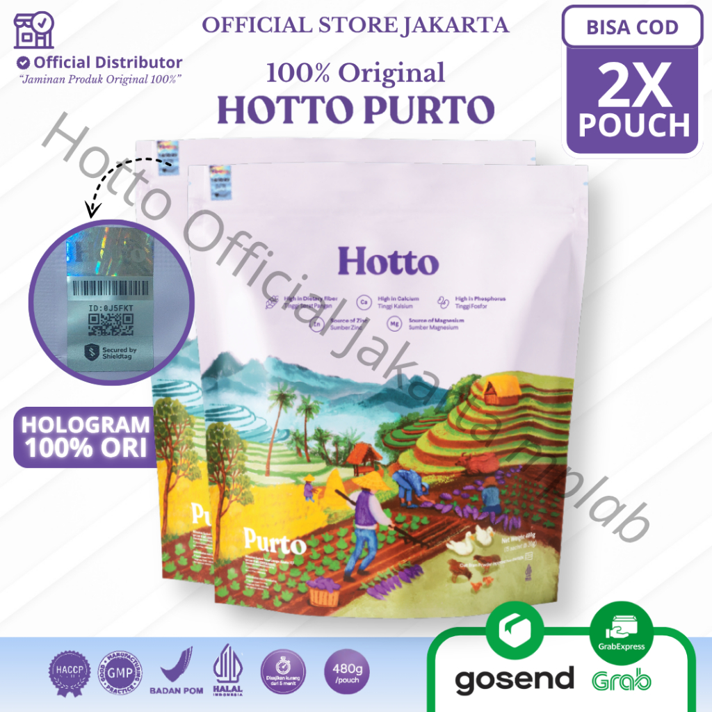 

Minuman Kesehatan Hotto Purto Official Store isi 32 Sachet (2Pouch) Paling Hemat BPOM Halal