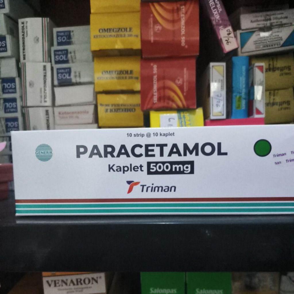 Paracetamol tab per box kemasan stripan
