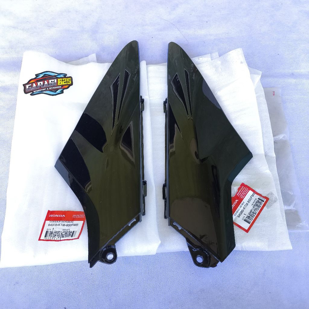 64370/64380-KTM-850FMB Sambungan Body Set Kanan Kiri Hitam Supra X 125 Old Lama Batman Original AHM