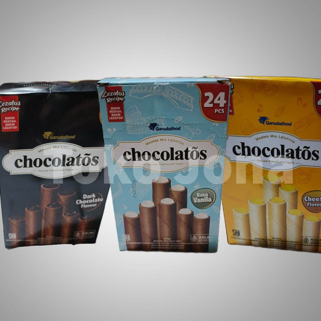 

Chocolatos wafer Roll Long Wafer Stick box isi 24 pcs
