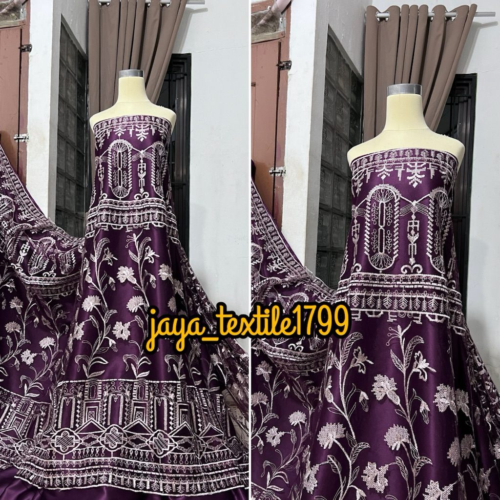 Kain Tile Sapto terbaru/ tile etnik Sapto murah / Bahan brokat kebaya meteran
