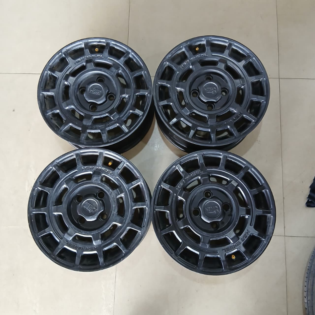 velg/pelek mobil second hsr ring14 baut4x100 cocok buat agya,brio,calya,sigra,dll