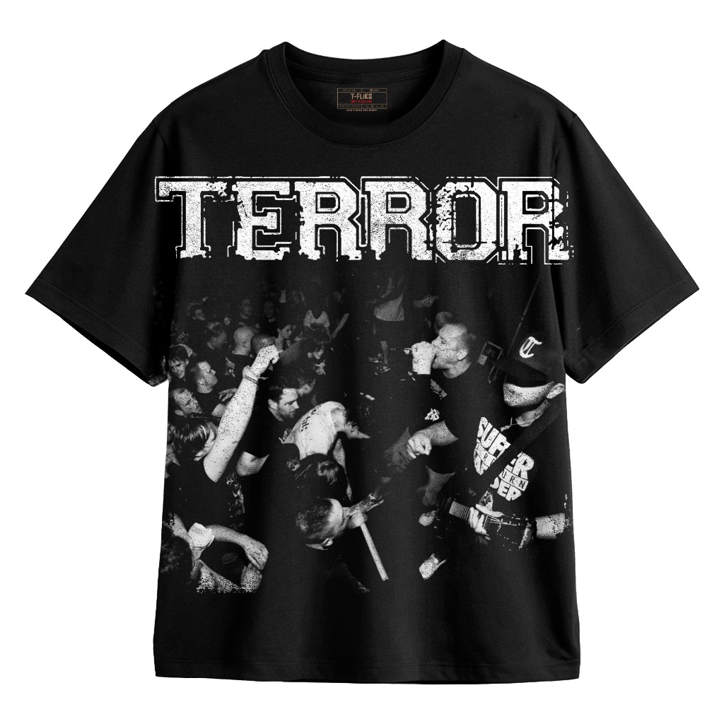 TERROR KAOS BAND TSHIRT OVERSIZE UNISEX HITAM - TFLIKS
