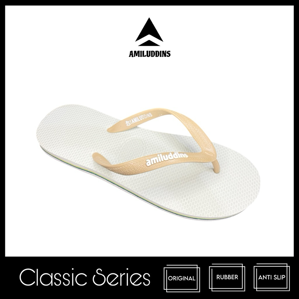 AMILUDDINS Classic 38-43 Sandal Jepit Karet Pria Wanita Casual Emboss bukan fipper bukan swallow pc