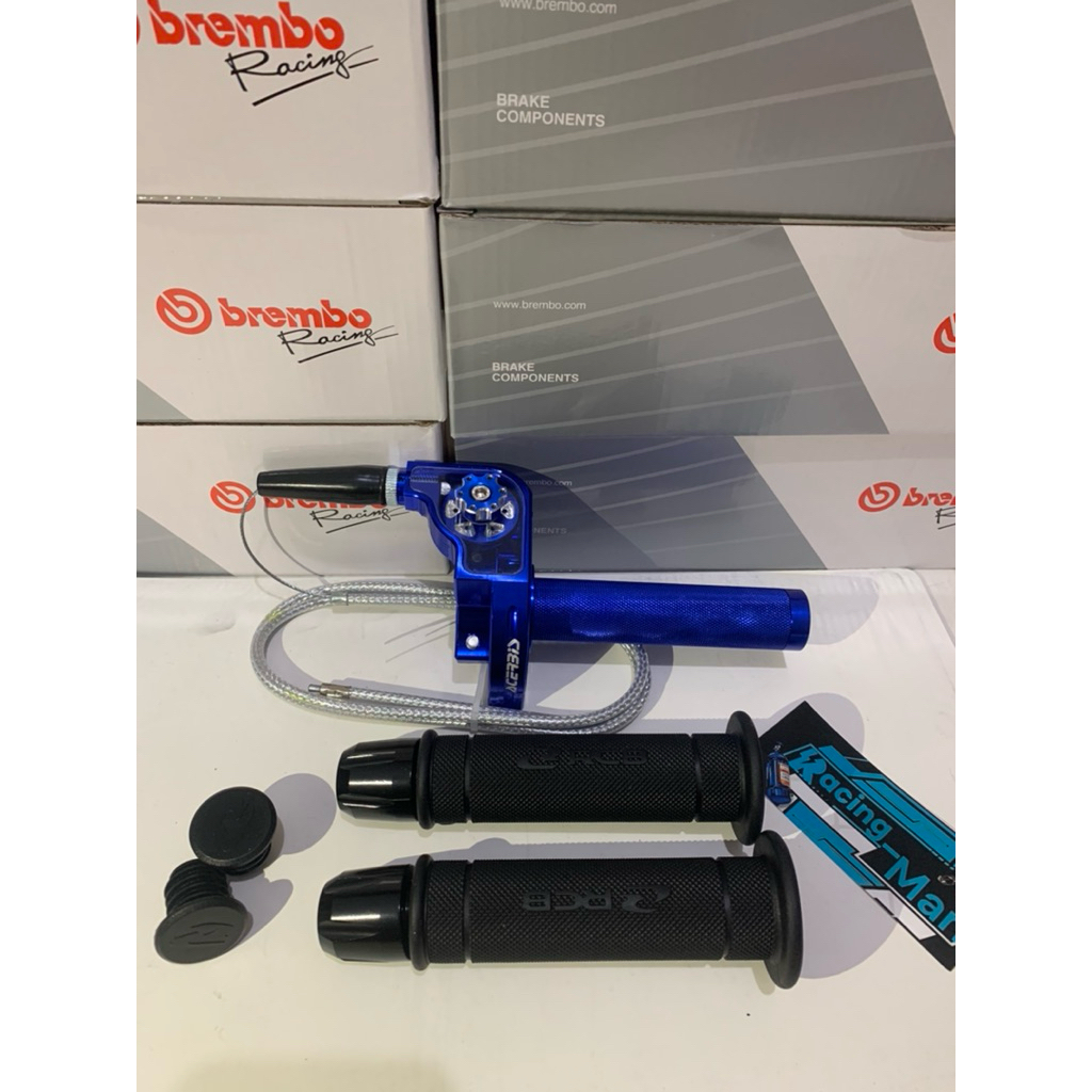 Gas Spontan ACERBIS CNC 1 kabel plus handgrip Rcb original universal semua motor