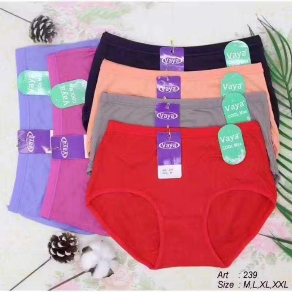VAYA ( 12PCS ) / 1 Lusin Celana Dalam Wanita Type Art 239 / 238 VAYA Soft Original / Kolor Cewek Wan