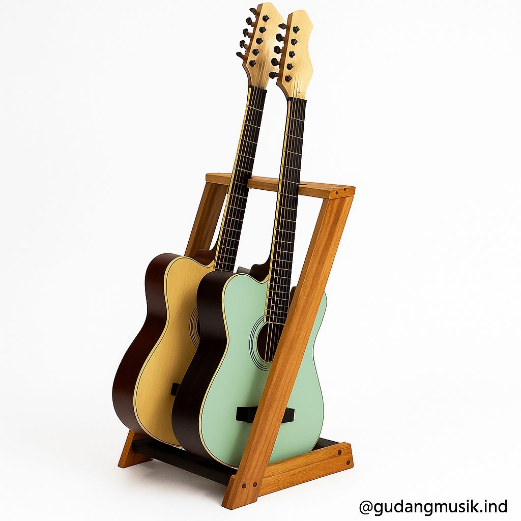Rak Gitar Kayu isi 2 / Rak Gitar Isi 2 / Rak Gitar Kayu / stand gitar kayu isi 2 / stand gitar kayu