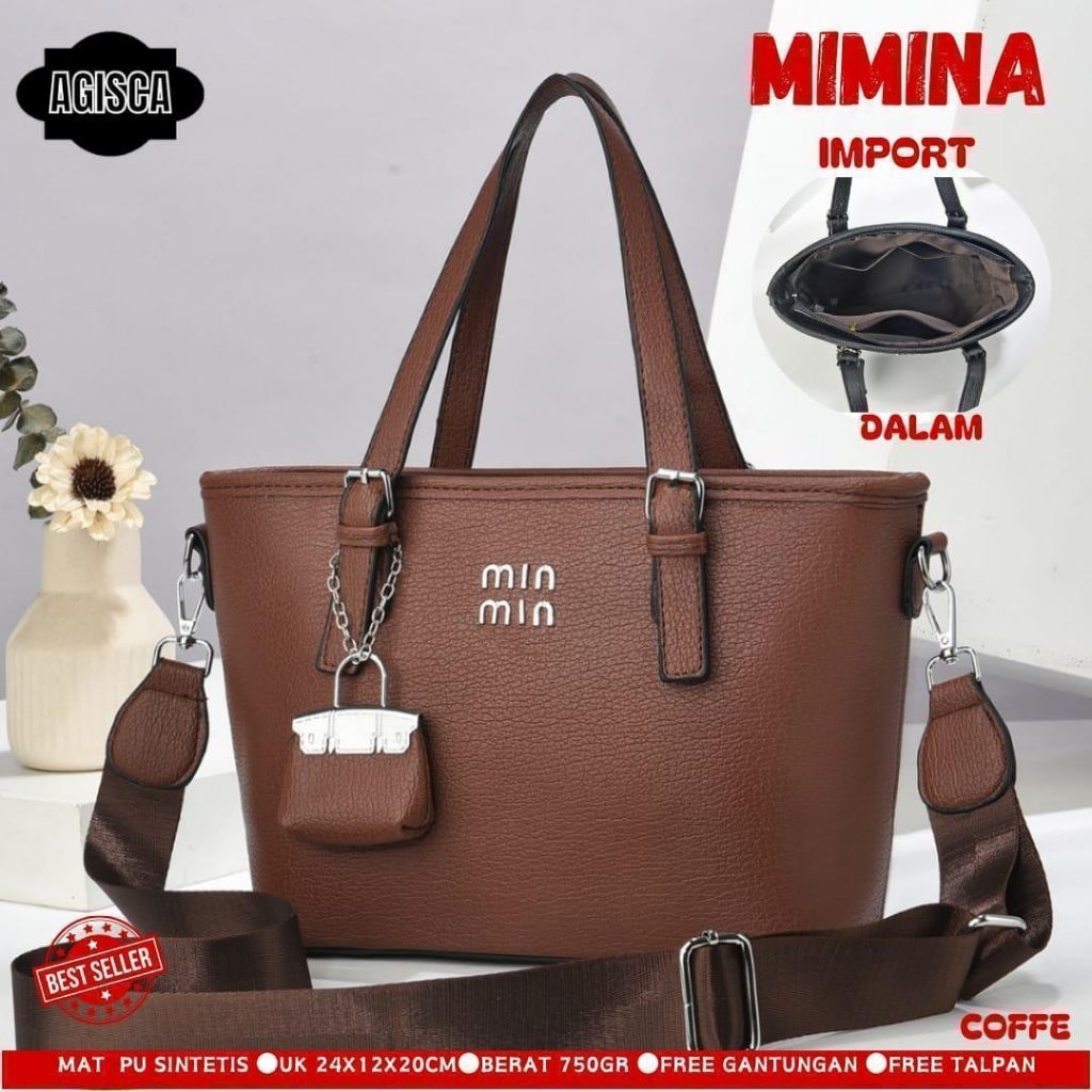 TAS MIMINA, BATIKA, ALINAFA, MERLIN, RIMA, LAUREN IMPORT ( TAS SELEMPANG DAN BAHU WANITA ) ORI BY AG