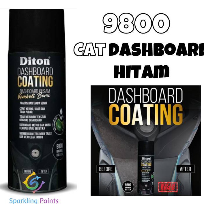 Big Sale Pilok Diton Premium 98 Dashboard Black Coating Cat Khusus Dasbor Body Kasar Dasboard Hitam 