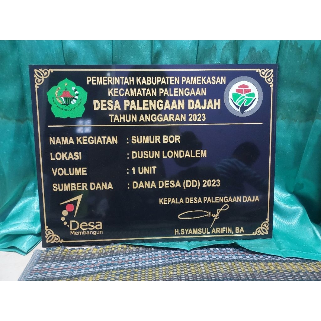 Prasasti Peresmian Dana Desa DD