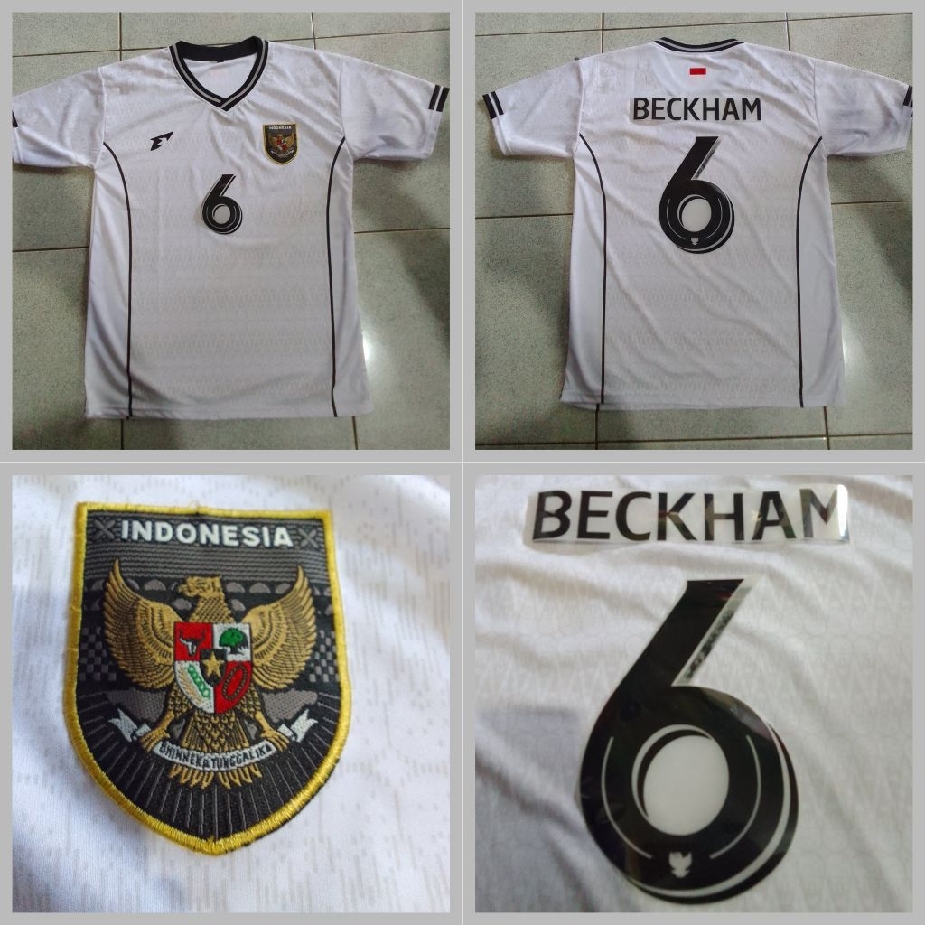 Jersey Lokal Timnas Indonesia Away Nameset Beckham Putra Nugraha
