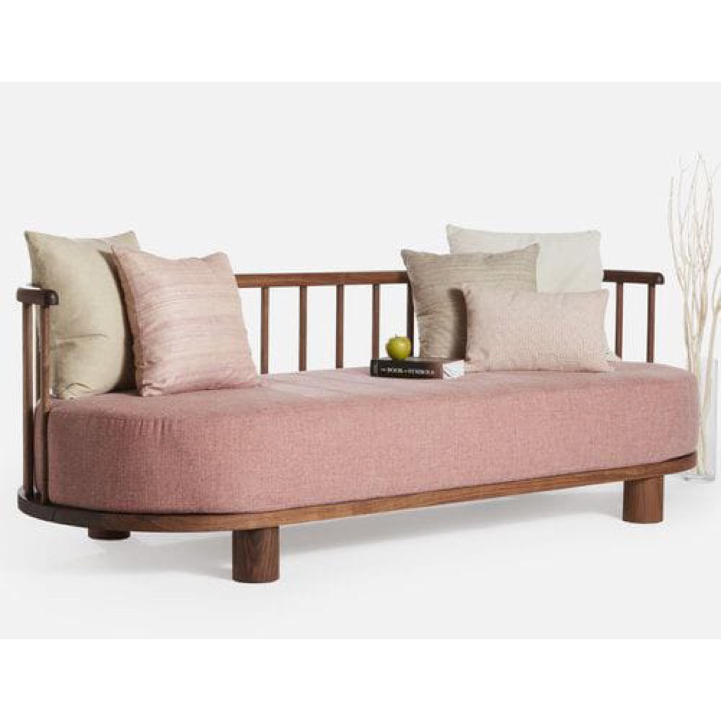 Bangku sofa kayu jati bantalan tebal sofa modern terbaru