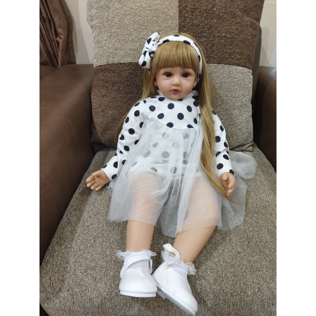 Ready Boneka Reborn Premium Bayi Silikon Jumbo 60 cm Premium Original