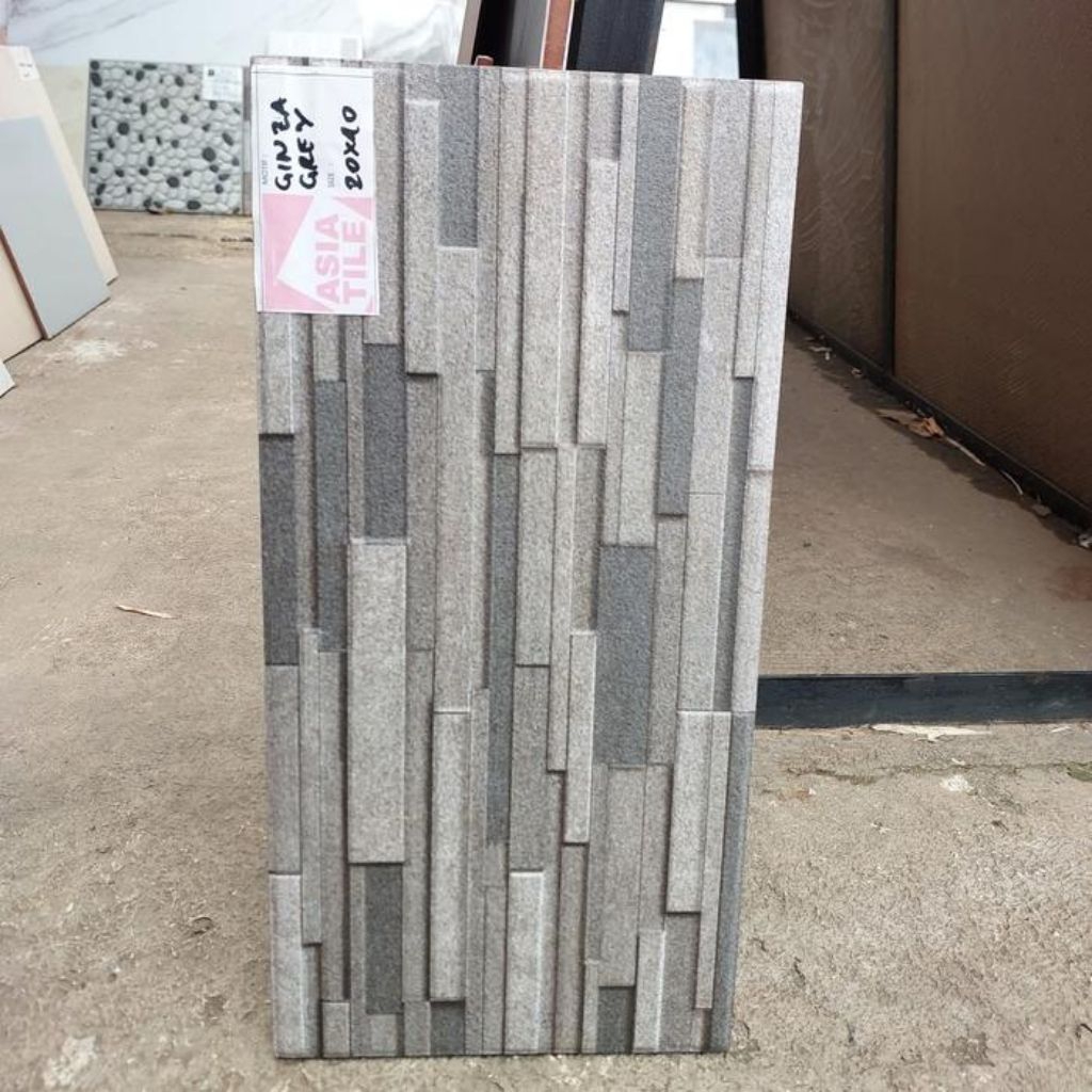 keramik 20x40 dinding batu alam kasar timbul