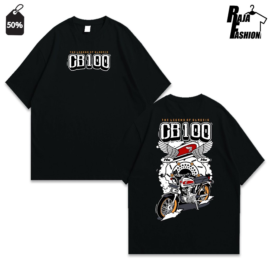 Kaos Distro Motif CB 100 CLASSIC / BAJU HONDA CB100 KLASIK / T-Shirt Honda CB Klasik Viral Terbaru