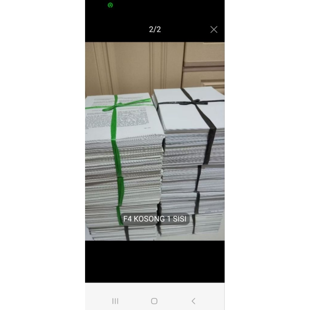

Kertas HVS bekas satu sisi kosong..