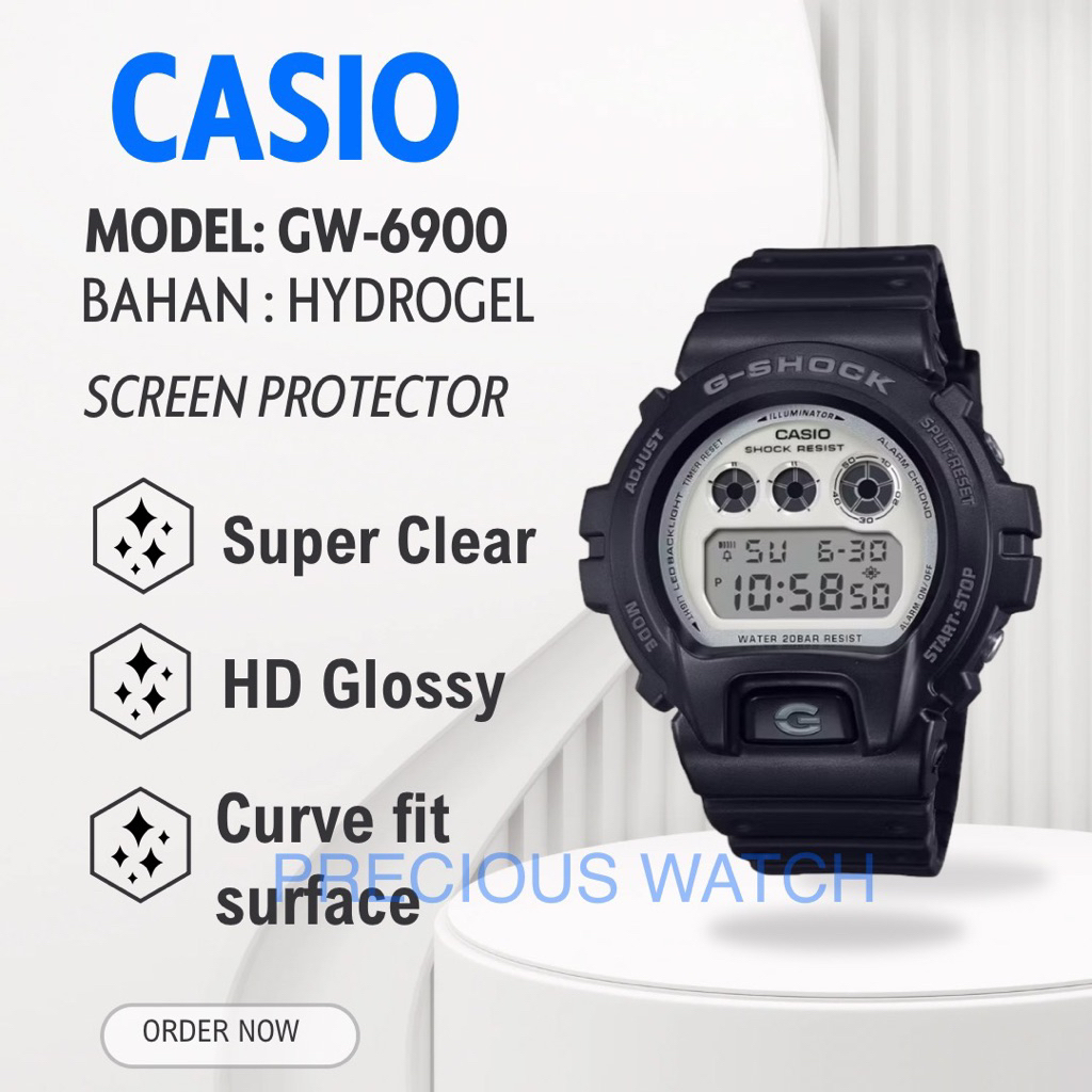 Antigores / Screen Protector Untuk Jam Tangan Casio GW-6900 GW 6900 GW6900 DW-6900 DW 6900 DW6900 Hy