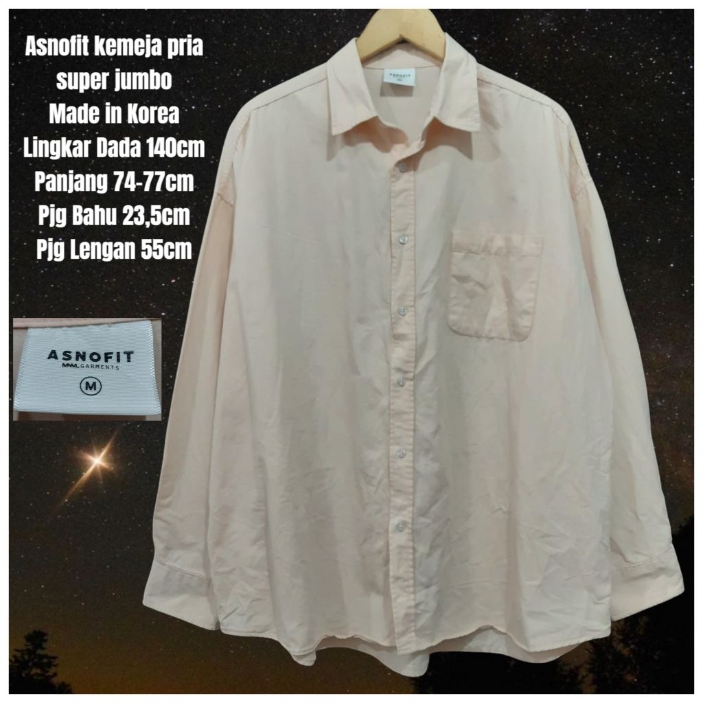 Asnofit kemeja pria super jumbo
