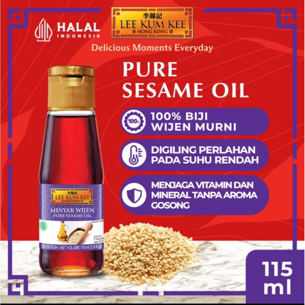 

LEE KUM KEE PURE SESAME OIL 115 ML ( MINYAK WIJEN )