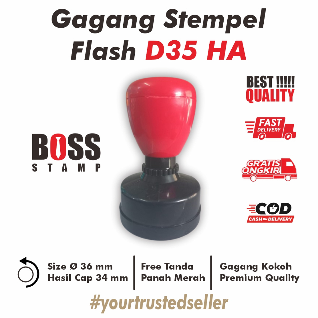 

Gagang Stempel Flash Ukuran D35 HA