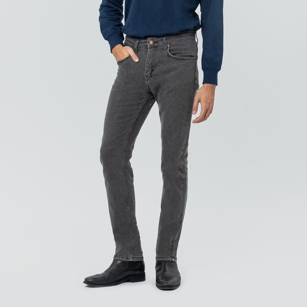 EDWIN JEANS - Celana Panjang Pria Denim Slim Fit Stretch BARCA GREY USED