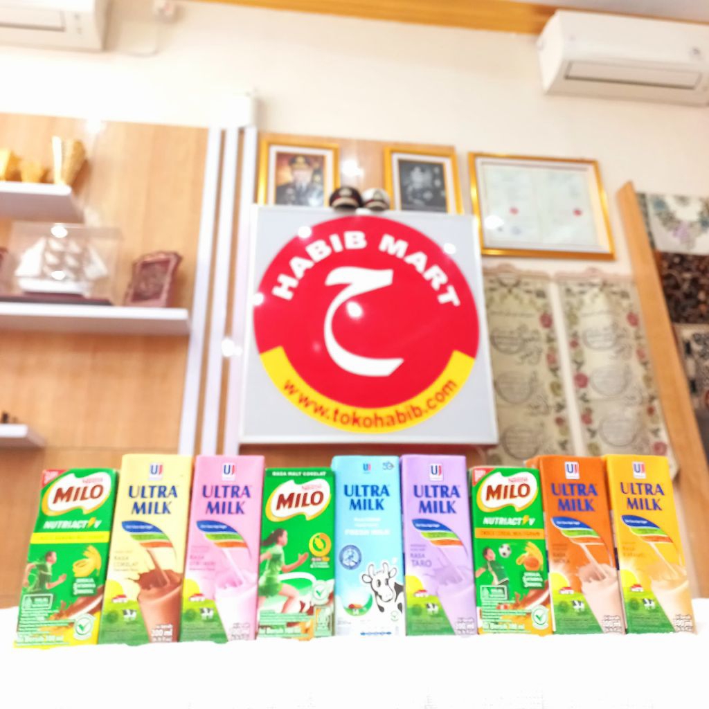 

Susu UHT Ultra Milk & Milo 200ml – Cokelat, Strawberry, Taro, Vanilla, Full Cream, NutriActiv