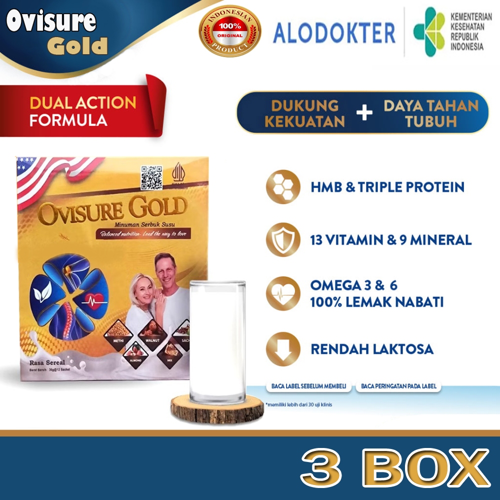 

PAKET 3 BOX OVISURE GOLD ORIGINAL USA - SUSU UNTUK PENGOBATAN TULANG SENDI TERBAIK