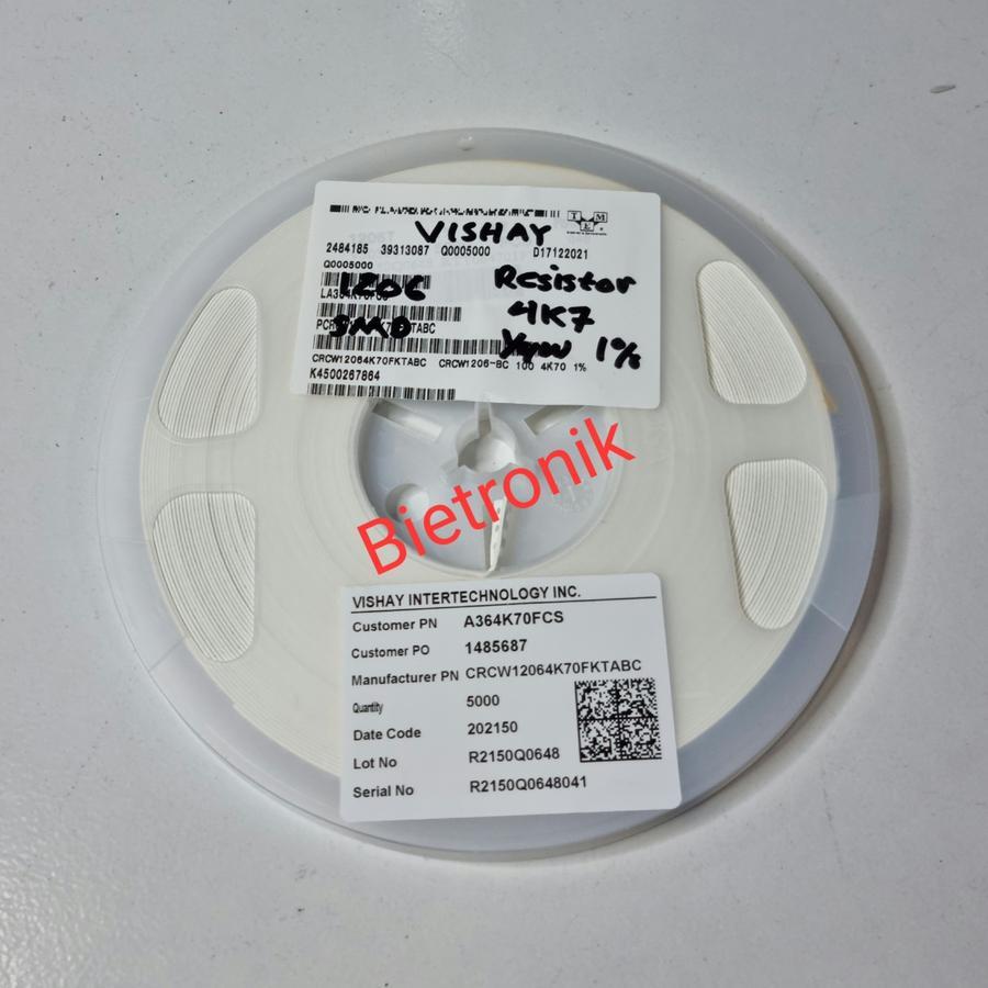 Resistor 4.7K 4K7 1% 1/4W 1206 SMD CRCW12064K70FKTABC Original VISHAY