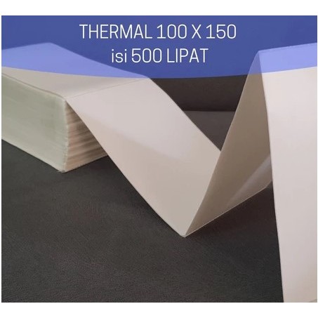

Thermal Label Sticker Sheet 100 X 150 mm (4" x 6") isi 500 pcs ukuran A6