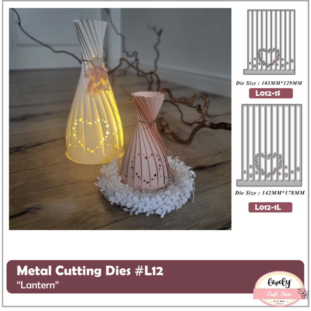 

LovelyCraftStore | Metal Cutting Dies #L012 - Cetakan Stensil, Stencil Mold Metal "Lantern" cutting dies untuk bahan mahar, journal, scrapbook, cards