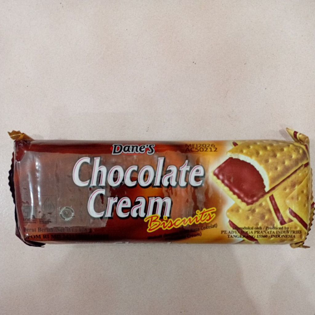 

Danes Chocolate Cream Biskuit 128gr 1 Bungkus
