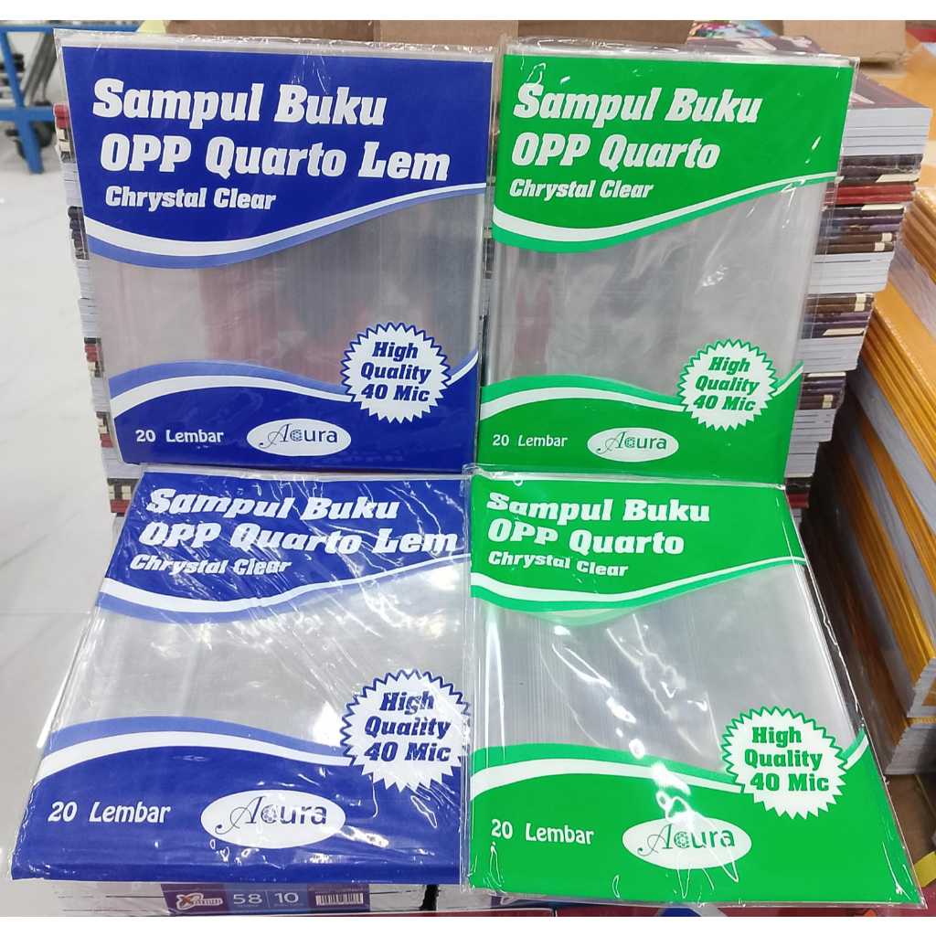 

SAMPUL PLASTIK BUKU ISI 20 LEMBAR / QUARTO SLOP DAN LEM