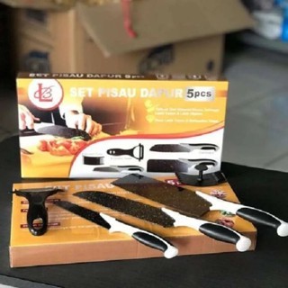 PISAU DAPUR SET 5IN1 MAIFAN PISAU KITCHEN KNIFE SET 5IN1