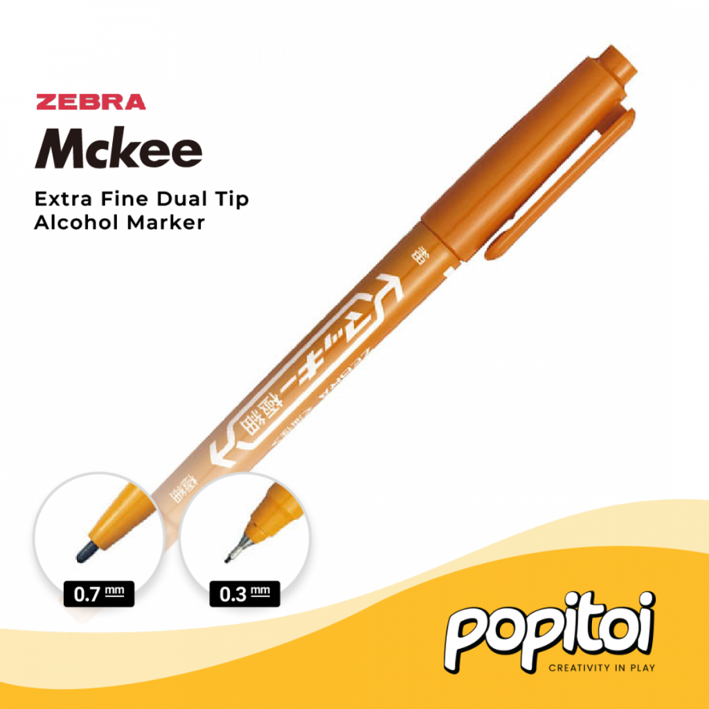 

Zebra Mckee Extra Fine Dual Tip Alcohol Multi Purpose Marker Spidol Permanen