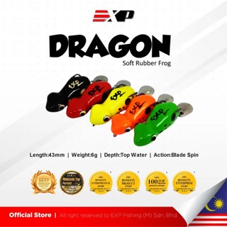 EXP Dragon Soft Frog umpan casting umpan gabus kodok tiruan umpan tiruan karet asli thailand