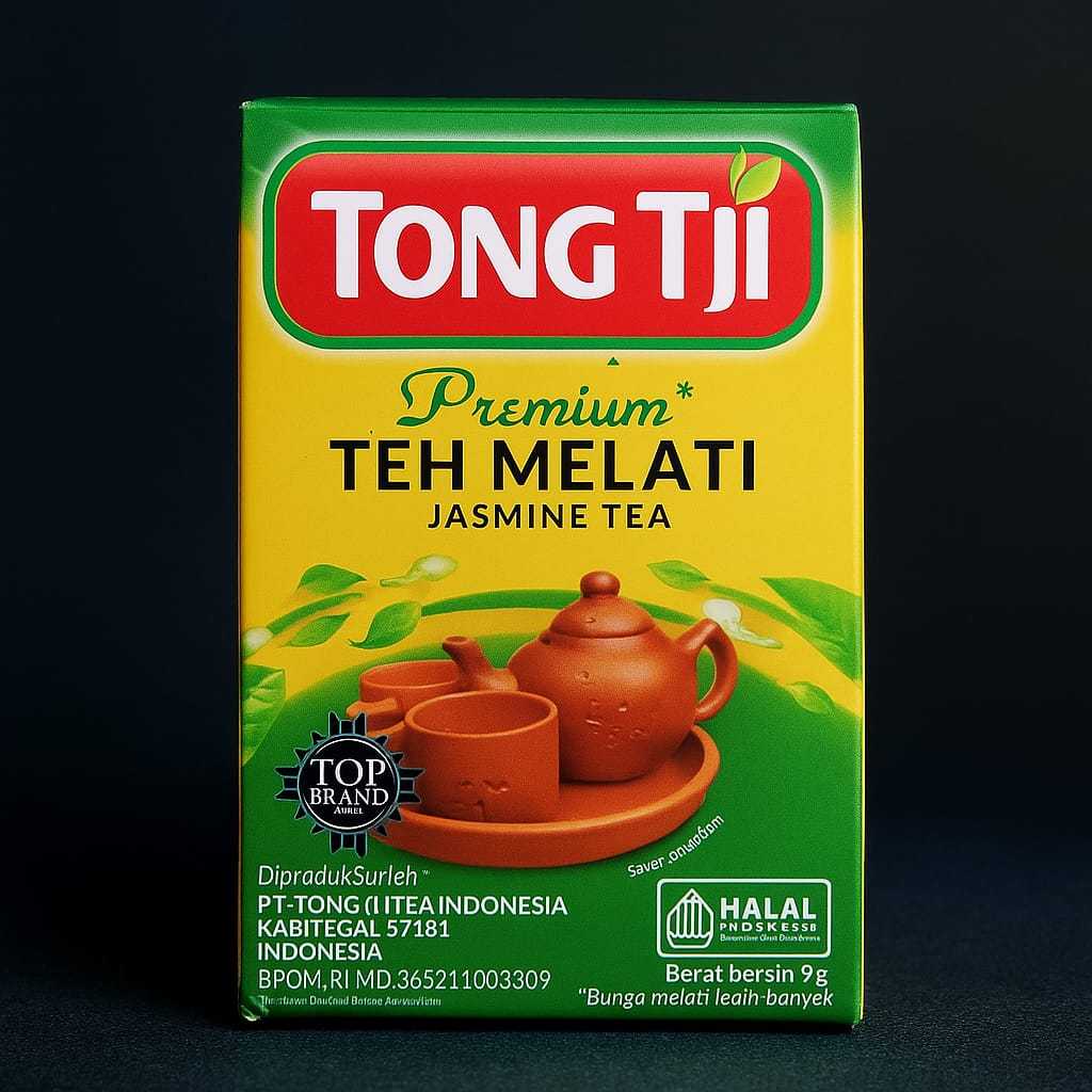 

(PACK) Tong Tji premium jasmine Tea Bubuk 9gr x 10pcs Awur