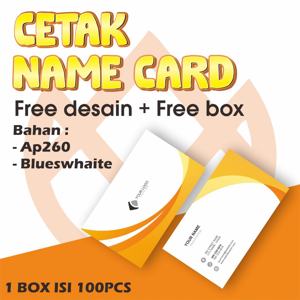 

KARTU NAMA Free Design + Box (Laminasi Doff/Glossy)