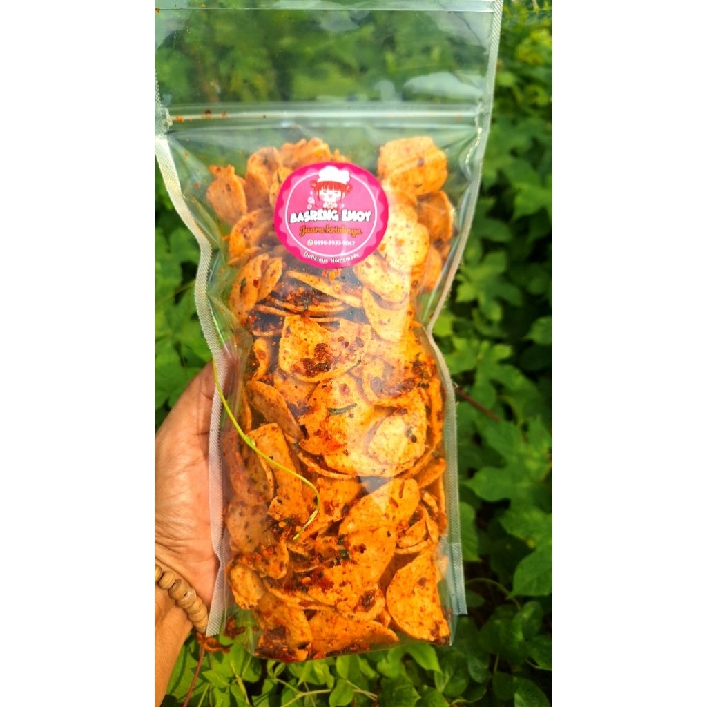 

BASRENG EMOY PAKET HEMAT,ISI 3 kemasan RASA ORIGINAL BALADO PEDAS masing2 UK 400gr.