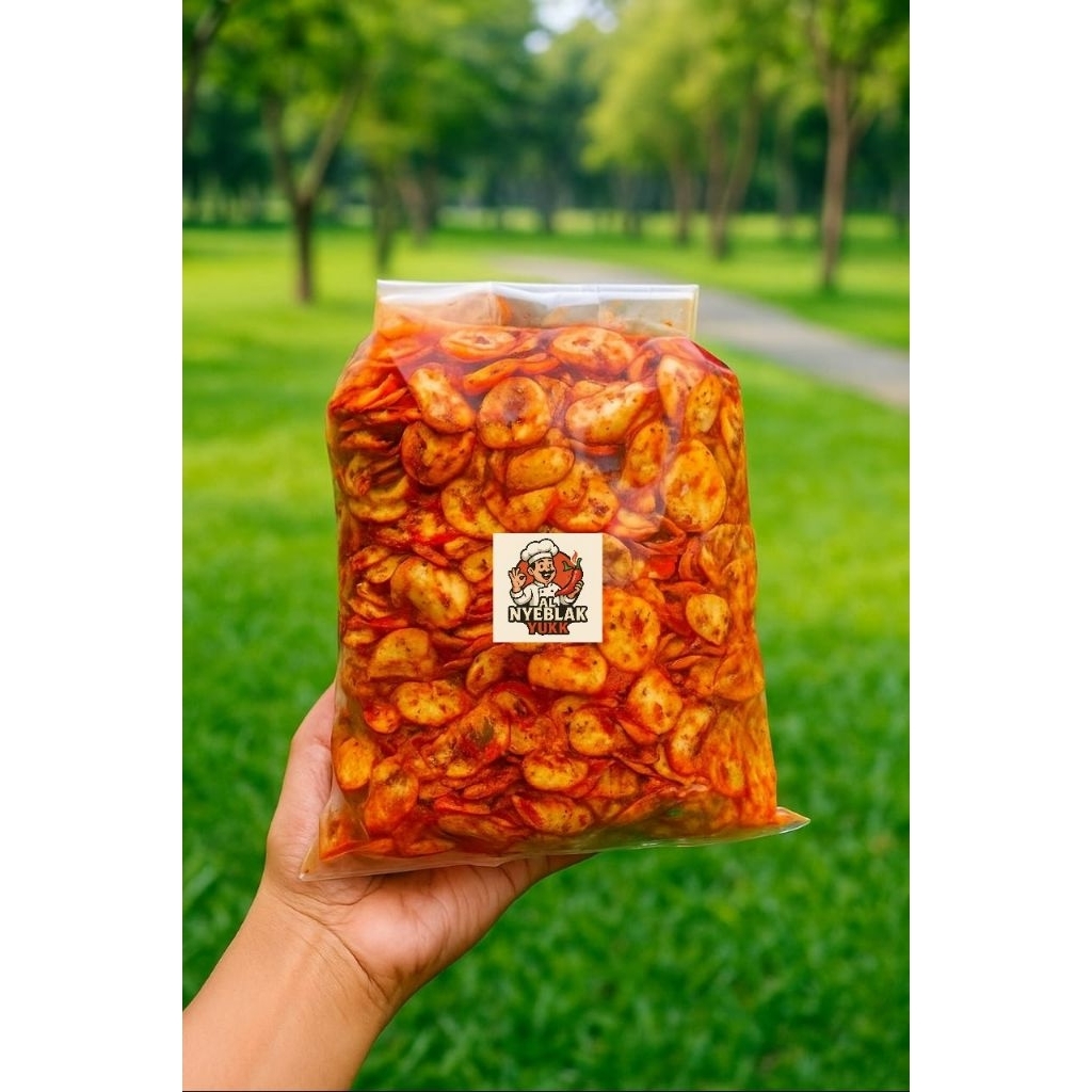 

Kerupuk Bawang Bantat pedas daun jeruk isi 500gram