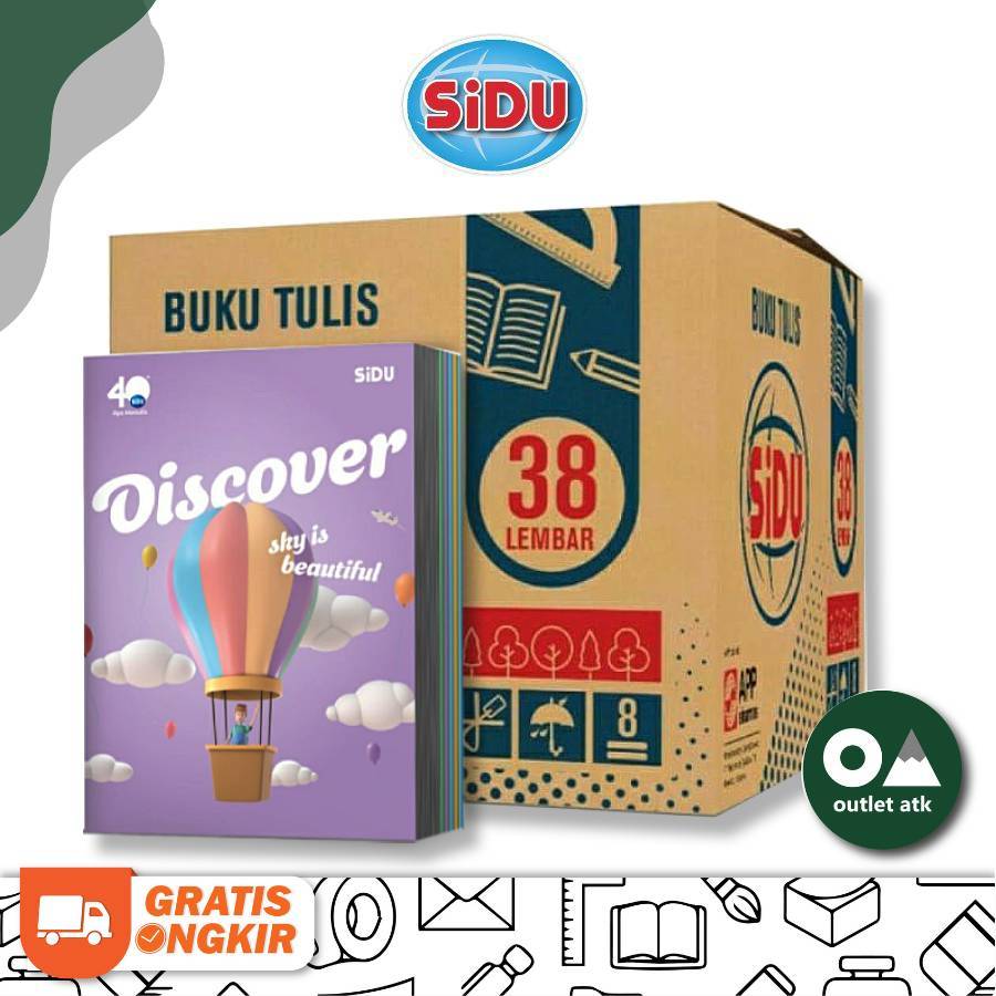 

1 Karton 320 Buku Sidu 38 Lembar isi 32 Pak