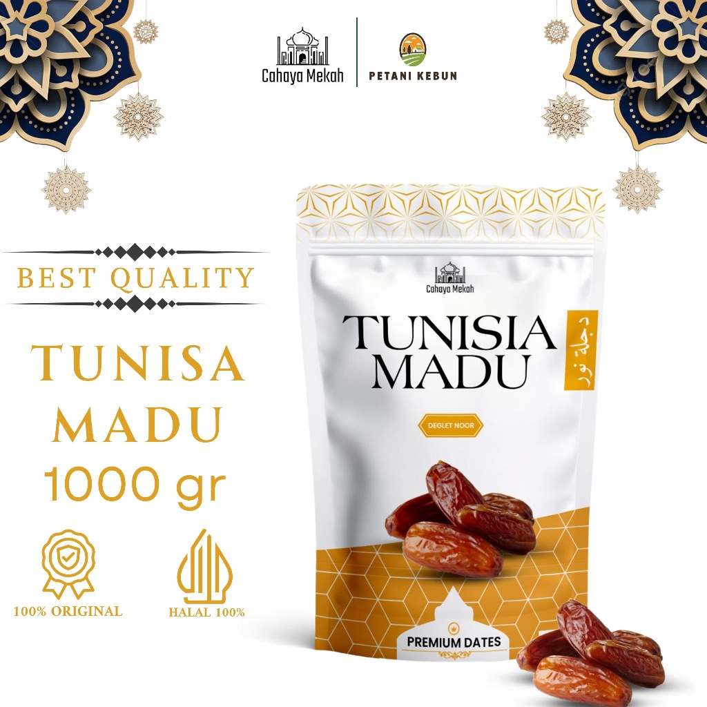 

Cahaya Mekah Kurma Tunisia Madu Deglet Noor 1 Kg Original Quality 100% Asli