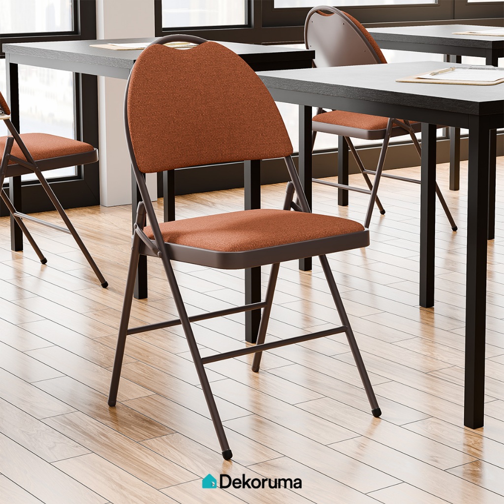 Dekoruma DERYL Kursi Lipat Serbaguna /Kursi Kantor Kulit/PU Leather / Foldable Chair / Kursi Acara -