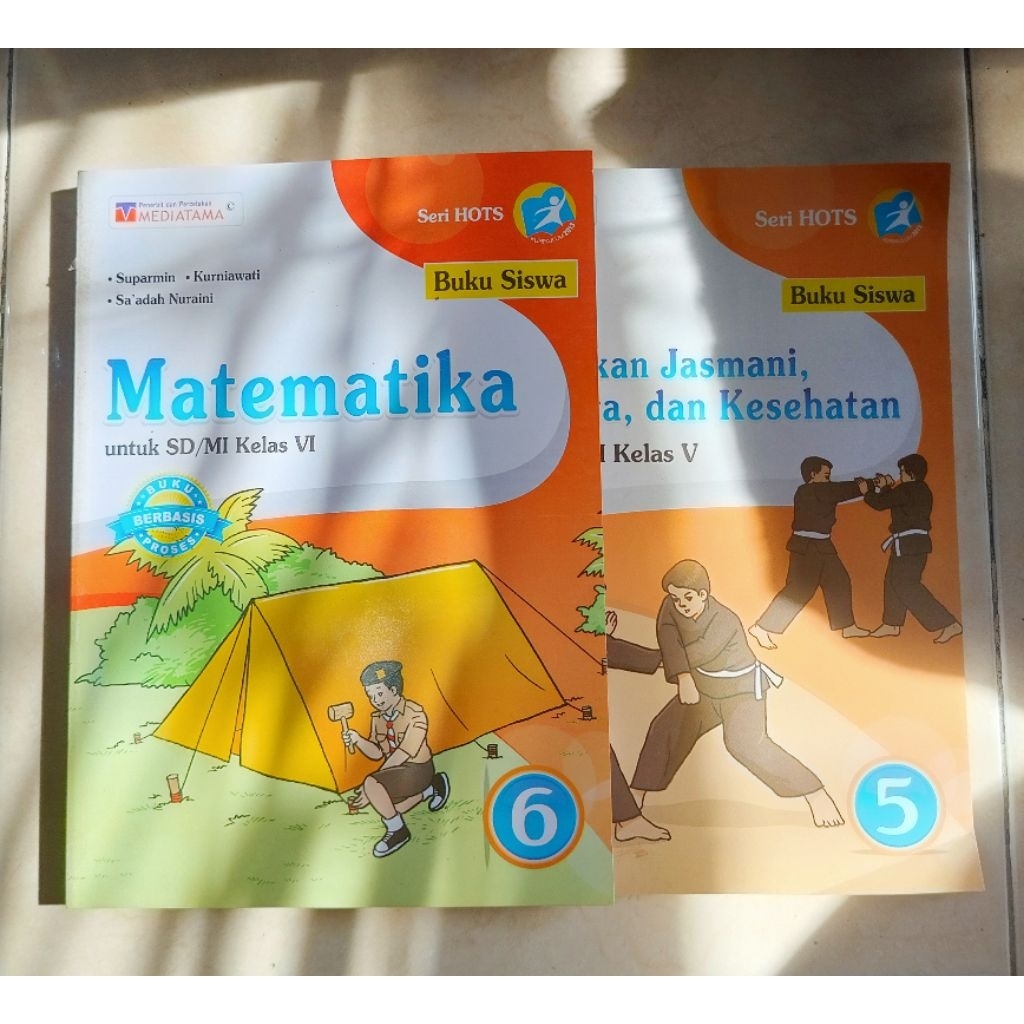 ORIGINAL Buku Pelajaran PJOK, MATEMATIKA untuk SD/MI Kelas VI - MEDIATAMA