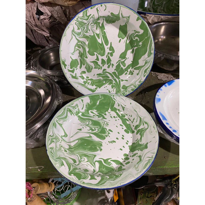 Piring Enamel Piring jadul Piring Seng